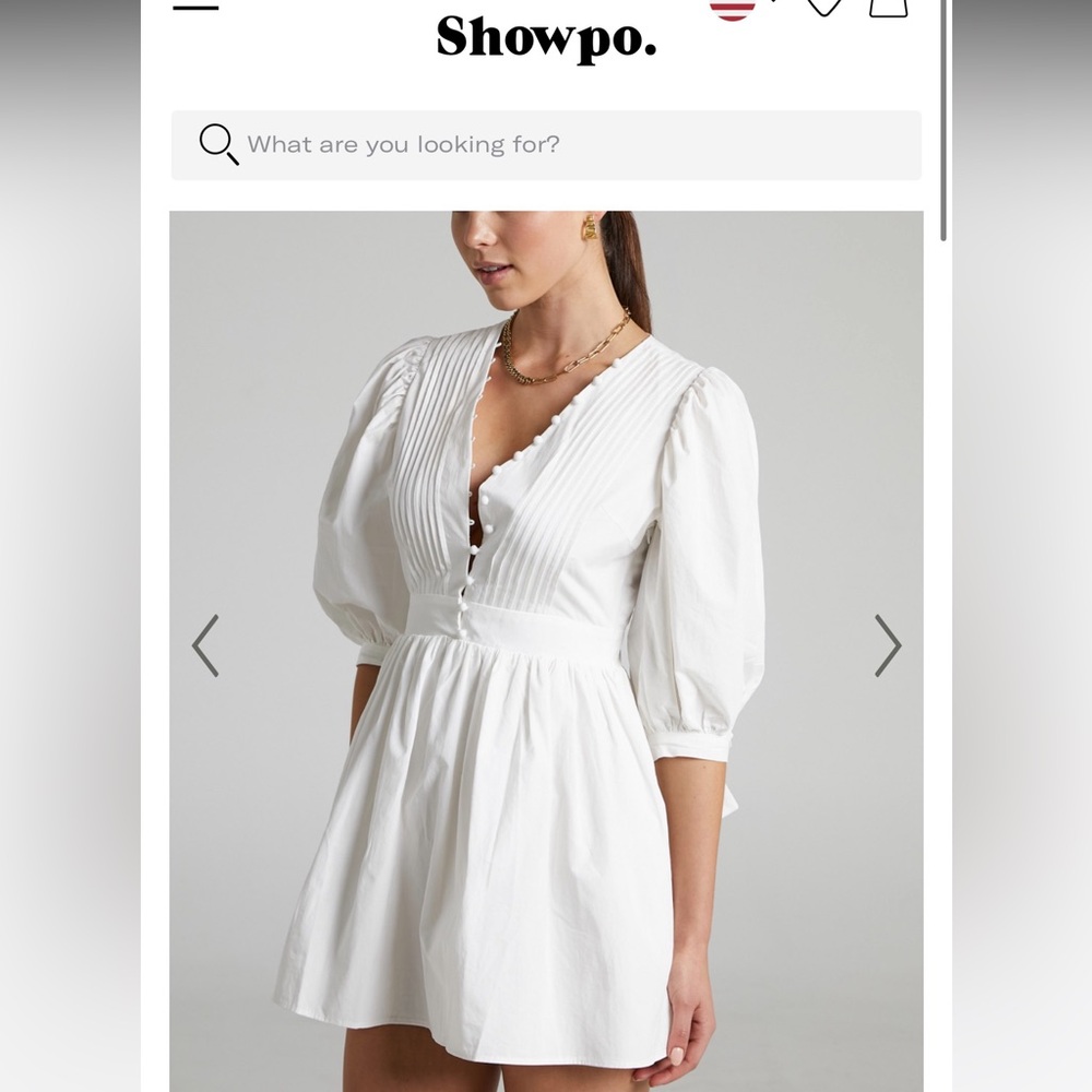 Showpo white dress size 0!
